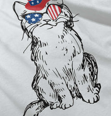 Patriotic Cat Romper Bodysuit-Direct To Garment Print-Brisco Baby