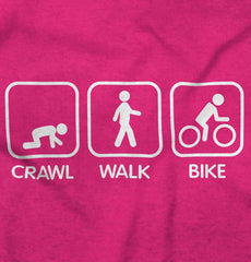 Crawl Walk Bike Solid Baby Pajama Top-Direct To Garment Print-Brisco Baby