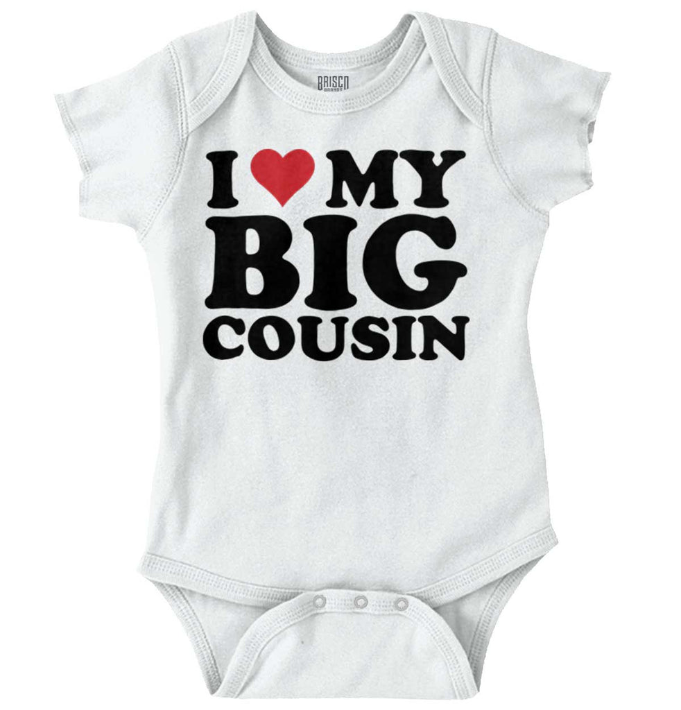 Heart My Big Cousin Romper Bodysuit-Direct To Garment Print-Brisco Baby