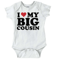 Heart My Big Cousin Romper Bodysuit-Direct To Garment Print-Brisco Baby