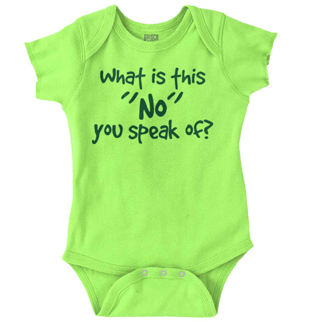 What is No Romper Bodysuit-Direct To Garment Print-Brisco Baby