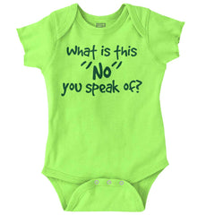 What is No Romper Bodysuit-Direct To Garment Print-Brisco Baby