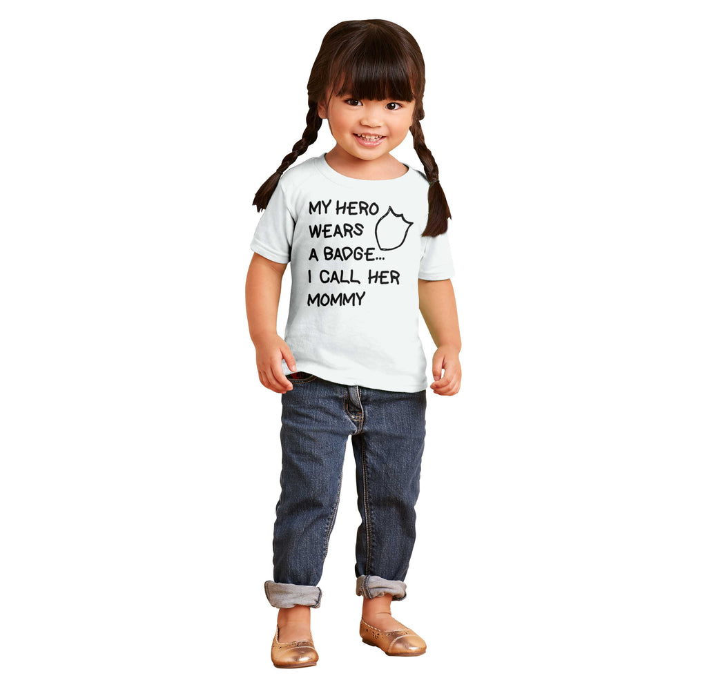 Hero Wears Badge Infant Toddler T Shirt-Direct To Garment Print-Brisco Baby