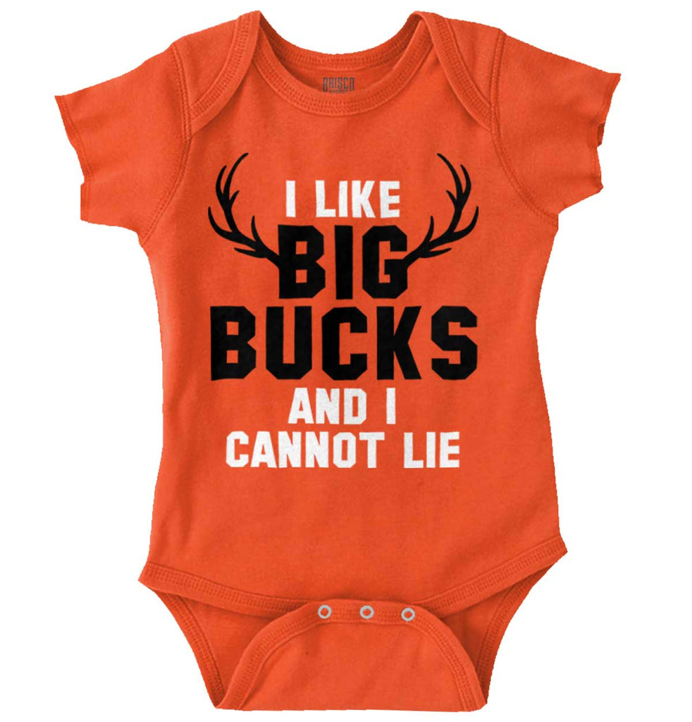 I Like Big Bucks Romper Bodysuit-Direct To Garment Print-Brisco Baby