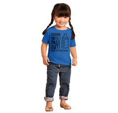 Drink Until I Pass Out Infant Toddler T Shirt-Direct To Garment Print-Brisco Baby