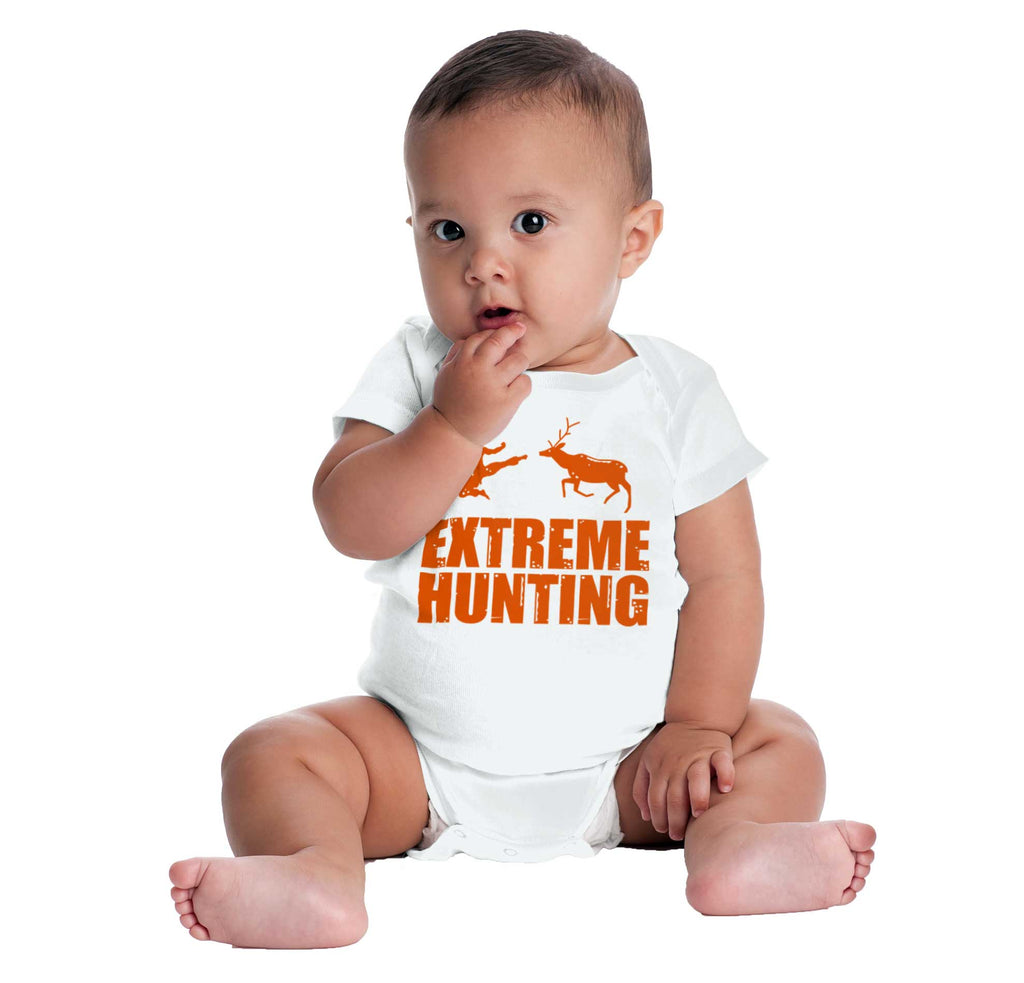 Extreme Deer Hunting Romper Bodysuit-Direct To Garment Print-Brisco Baby