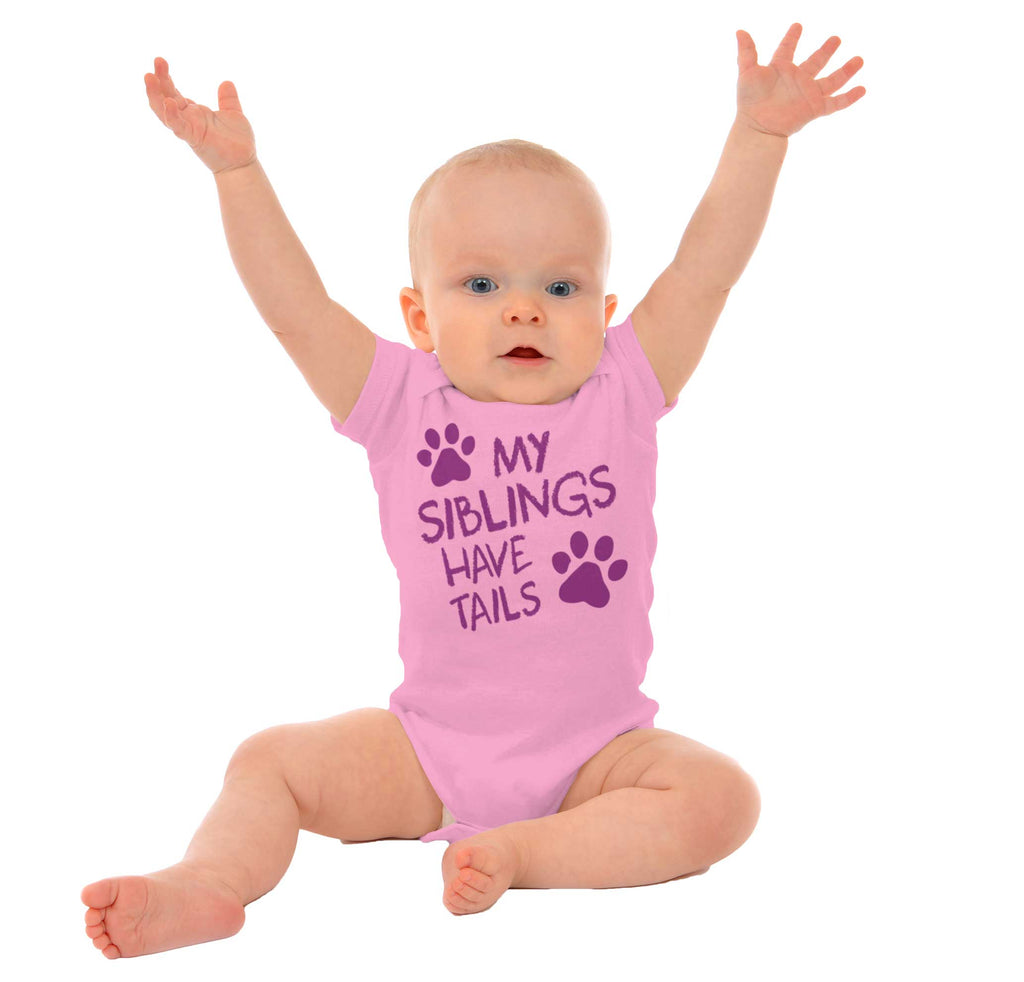 My Siblings Have Tai Romper Bodysuit-Direct To Garment Print-Brisco Baby
