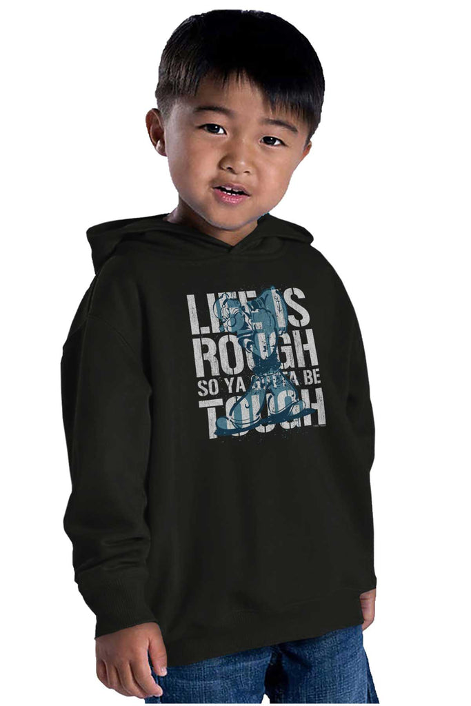 Life Is Rough Toddler Pullover Hoodie-Direct To Garment Print-Brisco Baby
