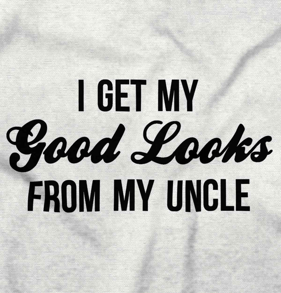 Good Looks From Uncle Romper Bodysuit-Direct To Garment Print-Brisco Baby