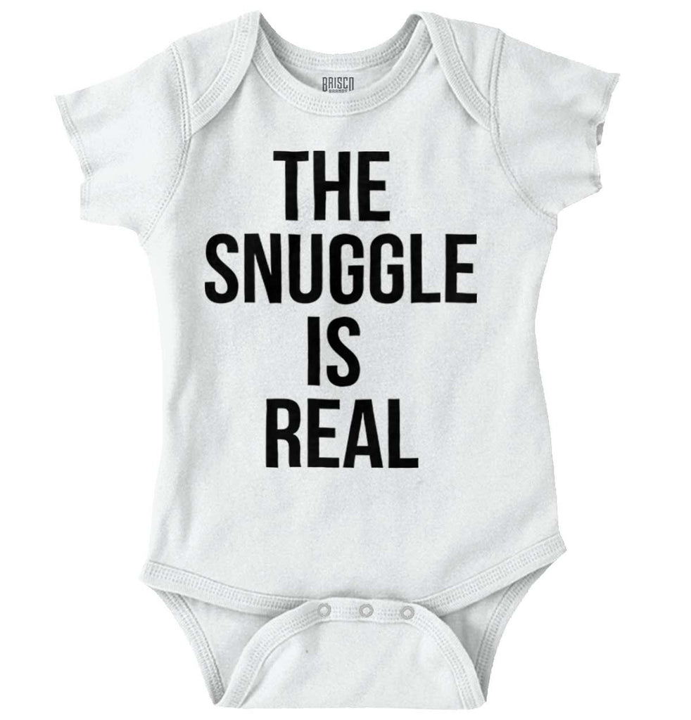 The Snuggle Is Real Romper Bodysuit-Direct To Garment Print-Brisco Baby