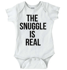 The Snuggle Is Real Romper Bodysuit-Direct To Garment Print-Brisco Baby