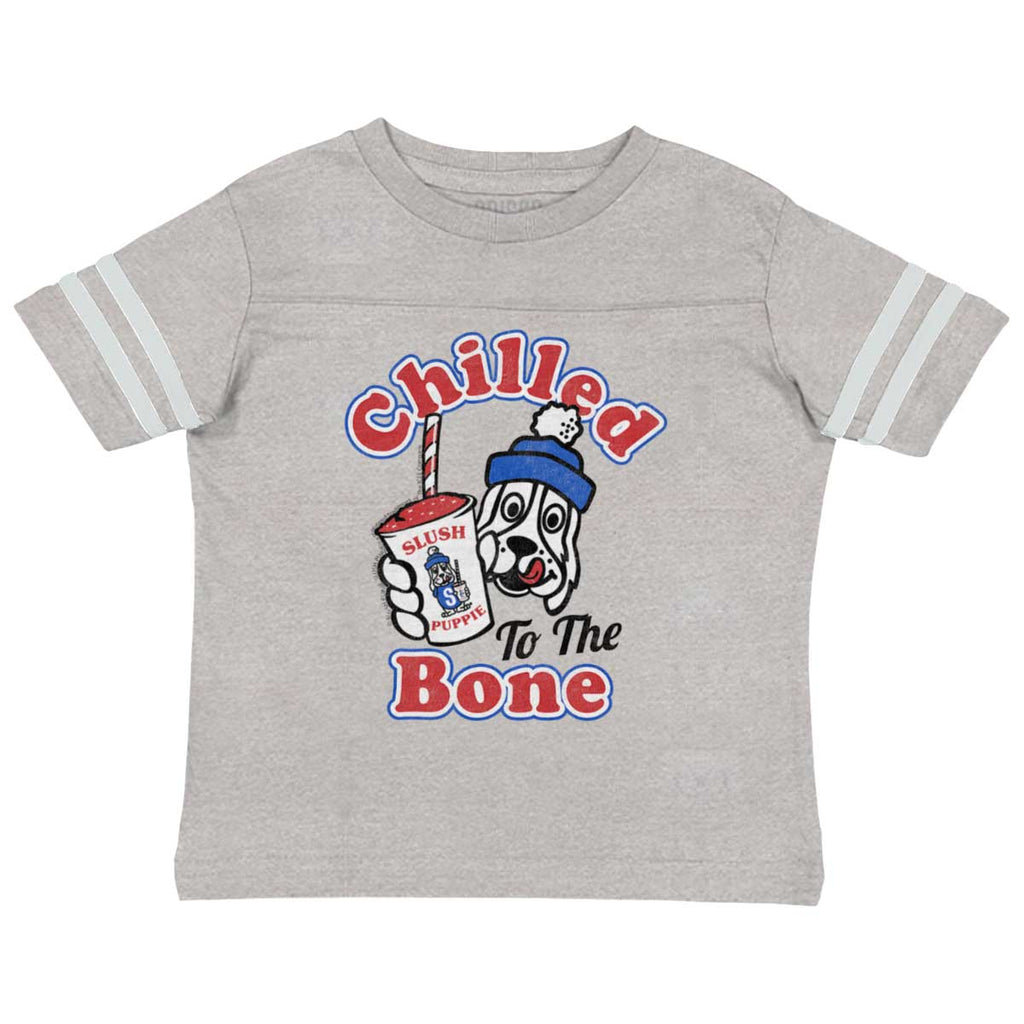 Chilled To The Bone Toddler Football Jersey Tee-Direct To Garment Print-Brisco Baby