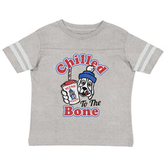 Chilled To The Bone Toddler Football Jersey Tee-Direct To Garment Print-Brisco Baby