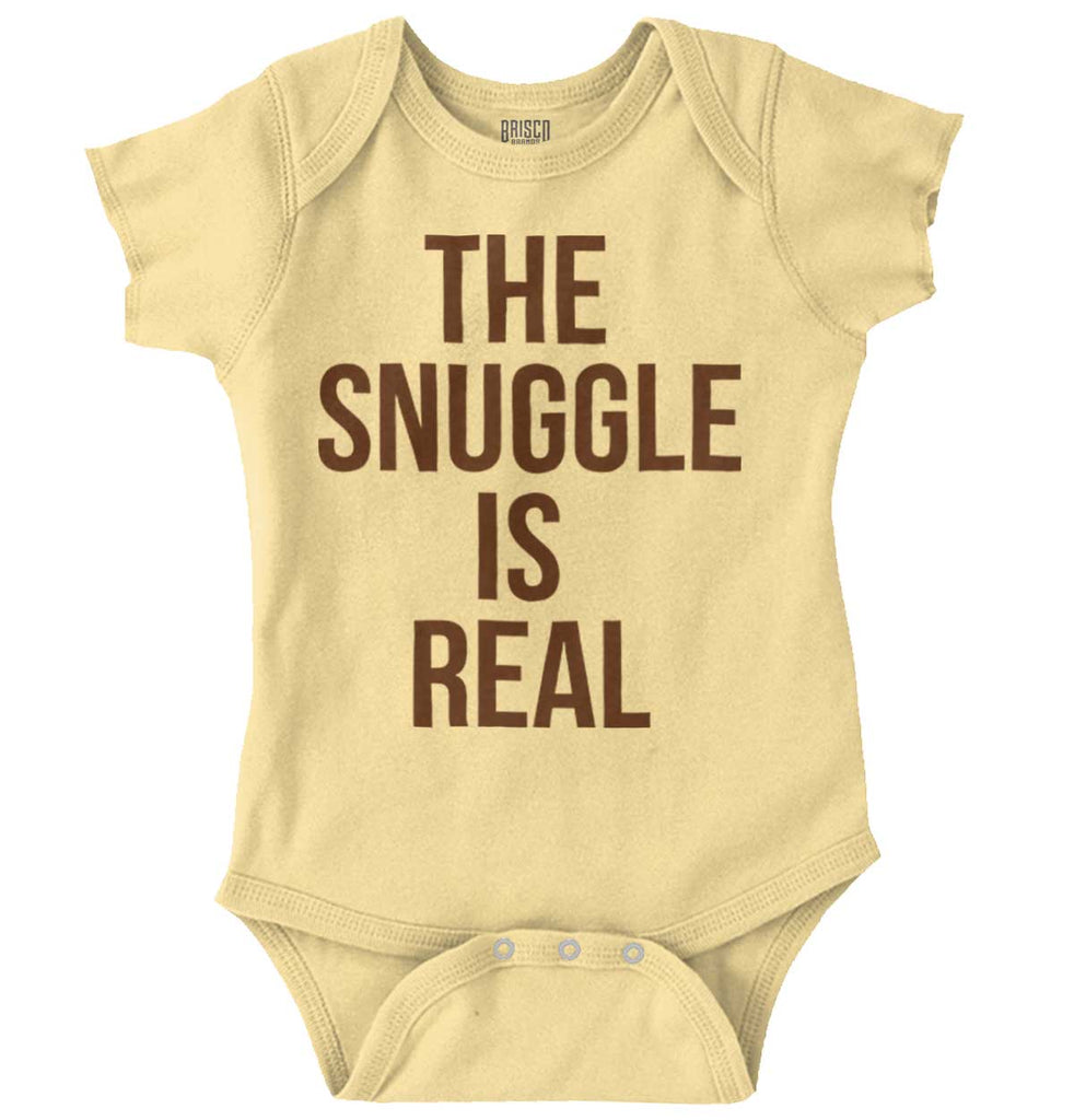 The Snuggle Is Real Romper Bodysuit-Direct To Garment Print-Brisco Baby