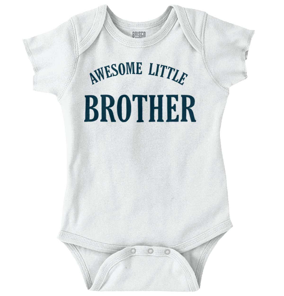 Awesome Little Brother Romper Bodysuit-Direct To Garment Print-Brisco Baby