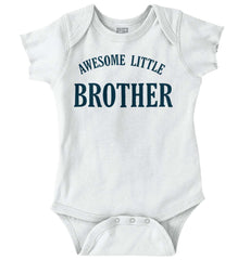 Awesome Little Brother Romper Bodysuit-Direct To Garment Print-Brisco Baby