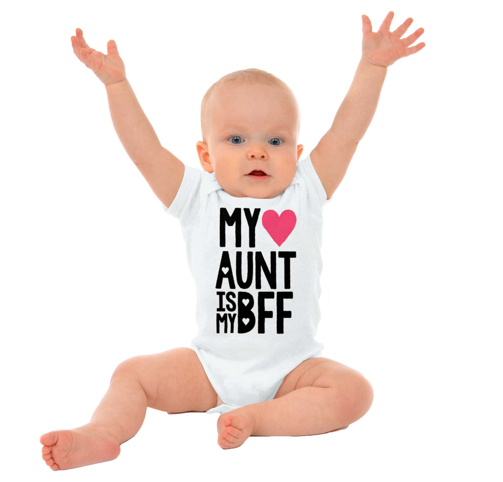 Aunt Is My BFF Romper Bodysuit-Direct To Garment Print-Brisco Baby