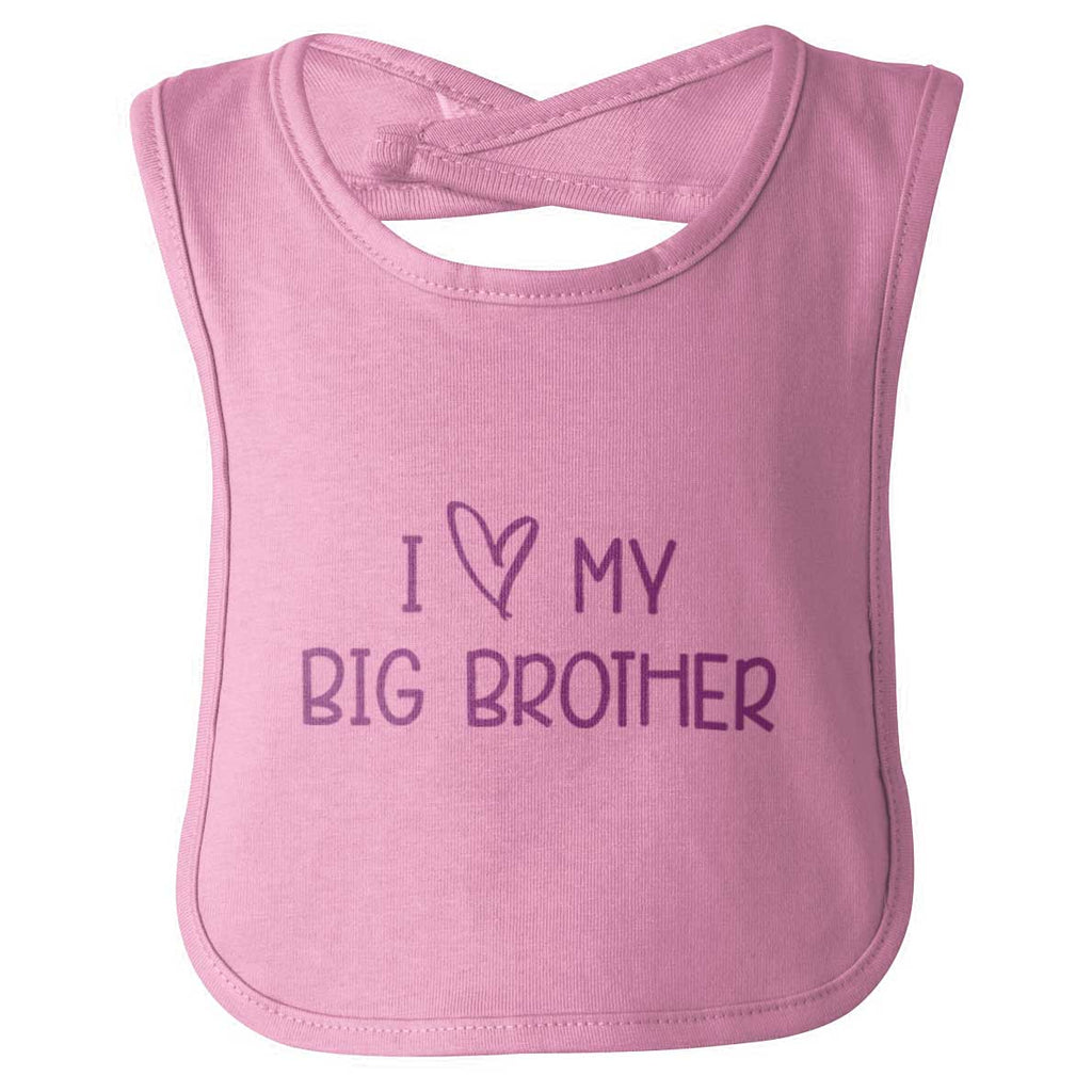 I Love My Big Brother Infant Baby Bib-Direct To Garment Print-Brisco Baby