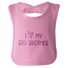 I Love My Big Brother Infant Baby Bib-Direct To Garment Print-Brisco Baby