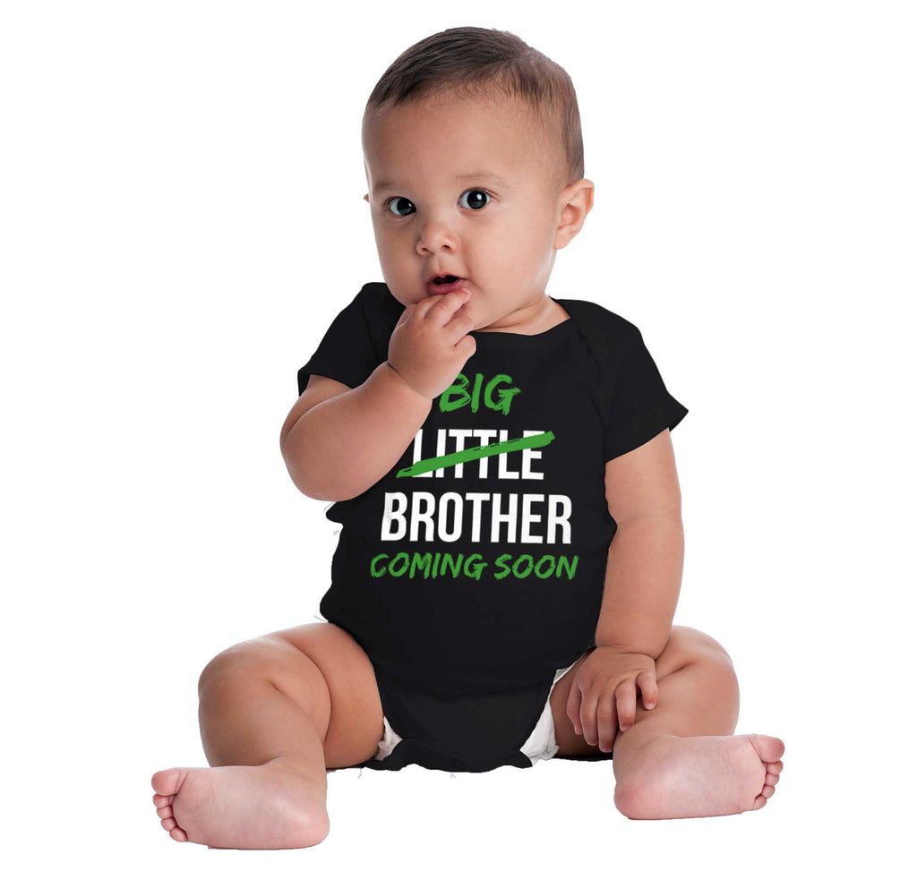 Big Brother Coming Soon Romper Bodysuit-Direct To Garment Print-Brisco Baby