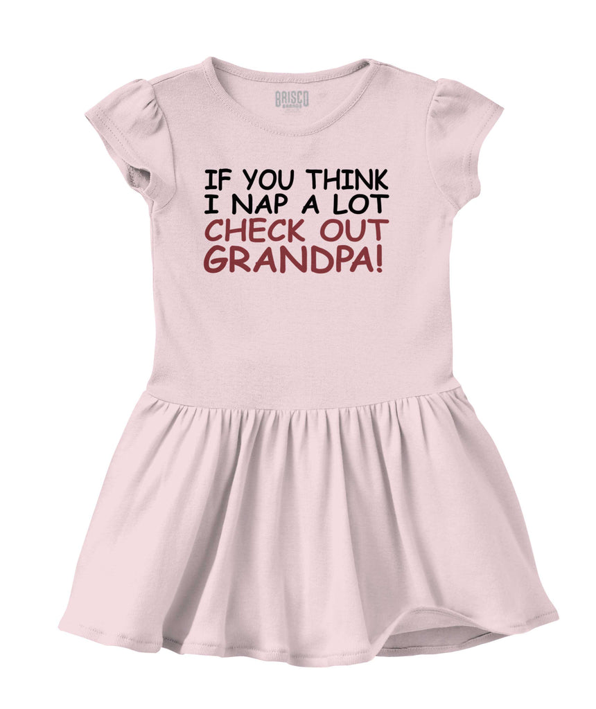 Check Out Grandpa Solid Baby Infant Dress-Direct To Garment Print-Brisco Baby