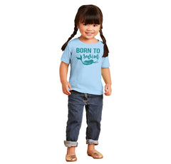 Born To Swim Infant Toddler T Shirt-Direct To Garment Print-Brisco Baby