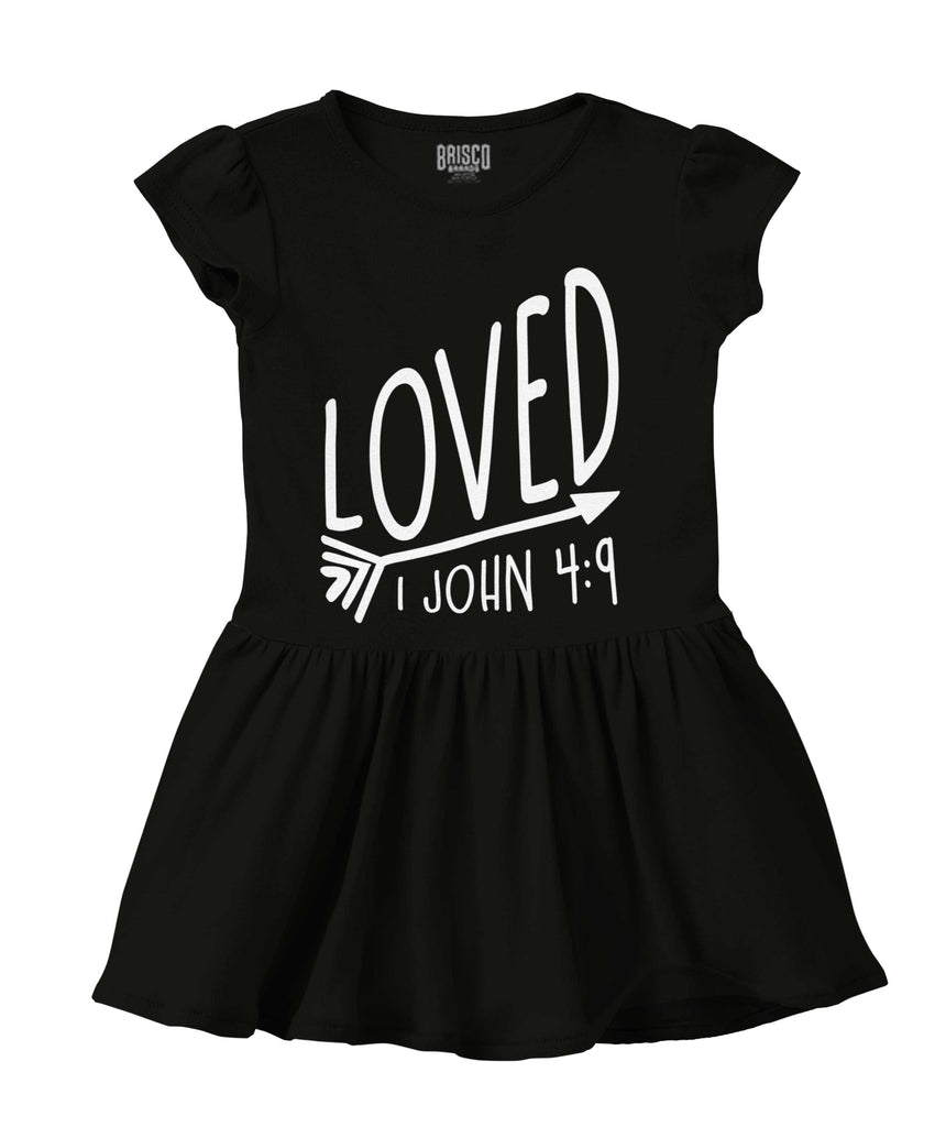 Loved Solid Baby Infant Dress-Direct To Garment Print-Brisco Baby