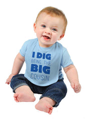 Dig Big Cousin Infant Baby Bib-Direct To Garment Print-Brisco Baby