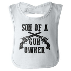 Son Gun Owner Infant Baby Bib-Direct To Garment Print-Brisco Baby