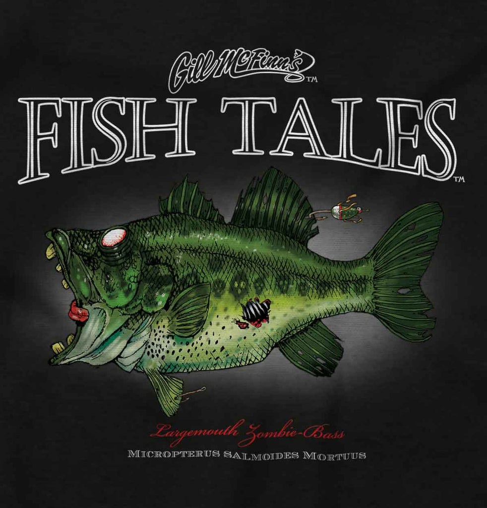 Largemouth Zombie Bass Romper Bodysuit-Direct To Garment Print-Brisco Baby