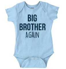 Big Brother Again Romper Bodysuit-Direct To Garment Print-Brisco Baby