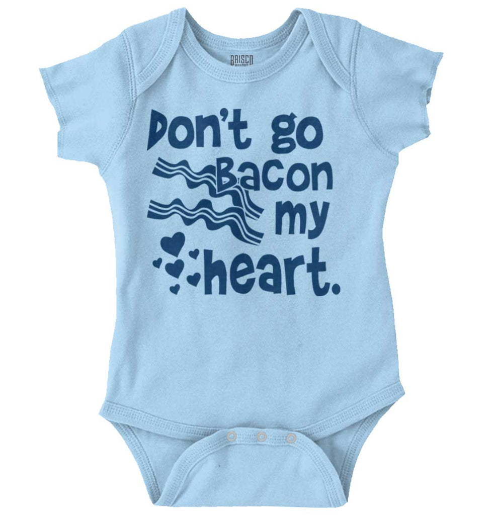 Don't Bacon my Heart Romper Bodysuit-Direct To Garment Print-Brisco Baby
