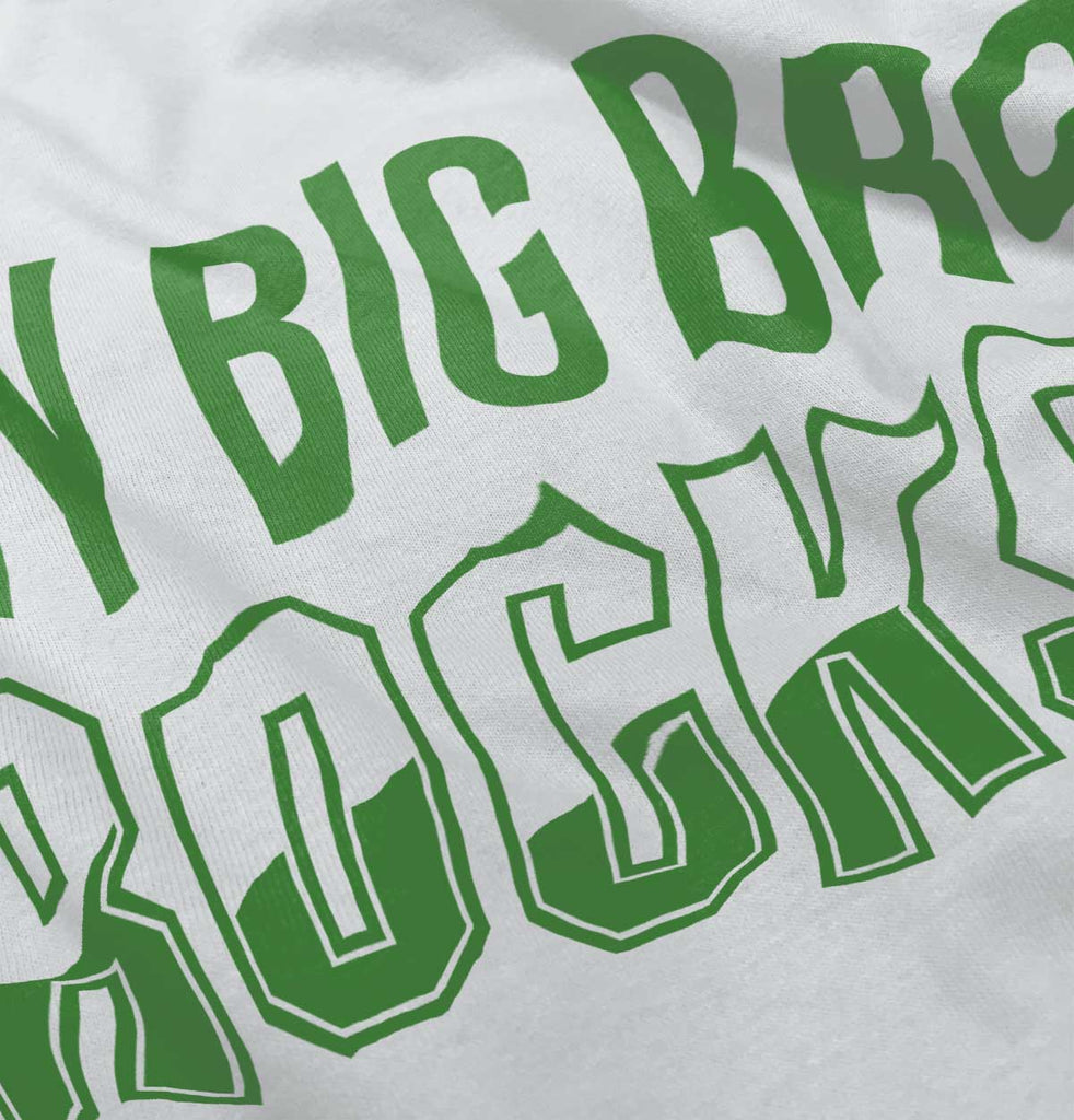 My Big Bro Rocks Infant Baby Bib-Direct To Garment Print-Brisco Baby