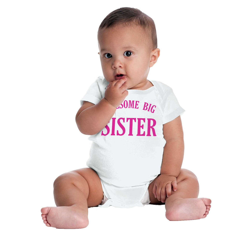 Awesome Big Sister Romper Bodysuit-Direct To Garment Print-Brisco Baby