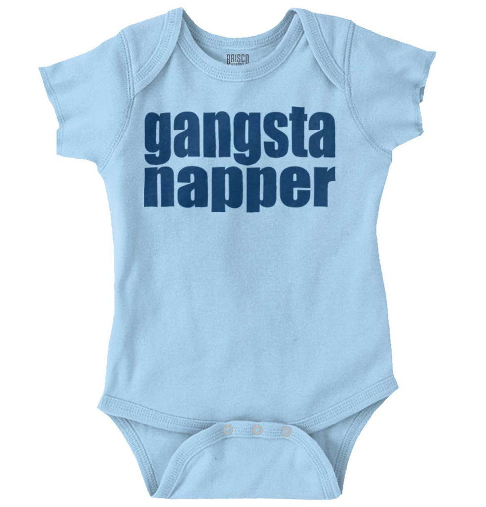 Gangsta Napper Romper Bodysuit-Direct To Garment Print-Brisco Baby
