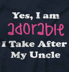 Adorable After Uncle Romper Bodysuit-Direct To Garment Print-Brisco Baby