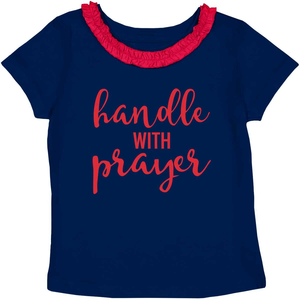 Prayer Care Toddler Ruffled Trim T-Shirt-Direct To Garment Print-Brisco Baby
