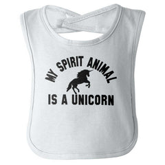 Spirit Unicorn Infant Baby Bib-Direct To Garment Print-Brisco Baby