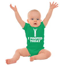 I Pooped Today Romper Bodysuit-Direct To Garment Print-Brisco Baby