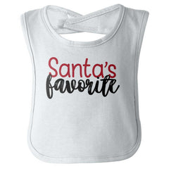 Santa's Favorite Infant Baby Bib-Direct To Garment Print-Brisco Baby