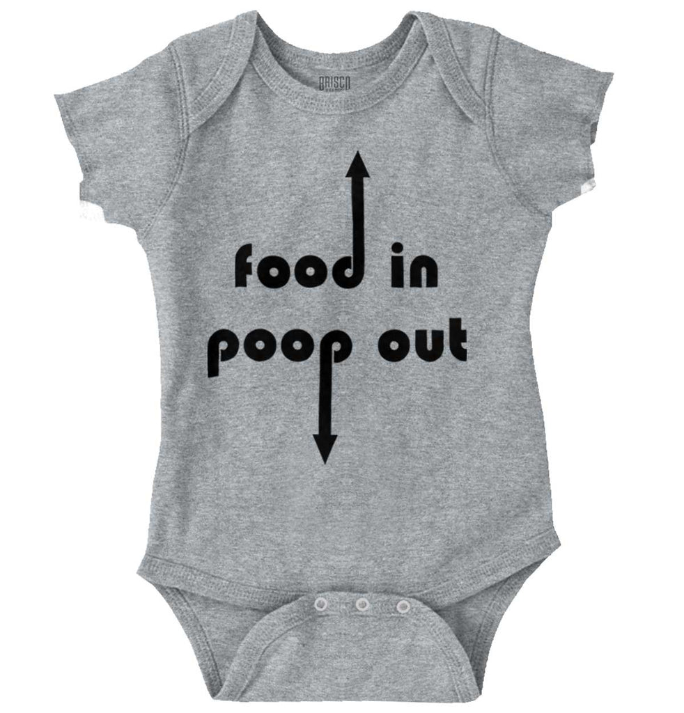 Poop out Romper Bodysuit-Direct To Garment Print-Brisco Baby
