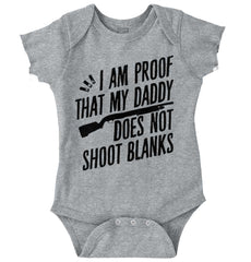 Proof Daddy Shoots Romper Bodysuit-Direct To Garment Print-Brisco Baby
