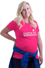 Easter Egg Smuggler Maternity T-Shirt-Direct To Garment Print-Brisco Baby