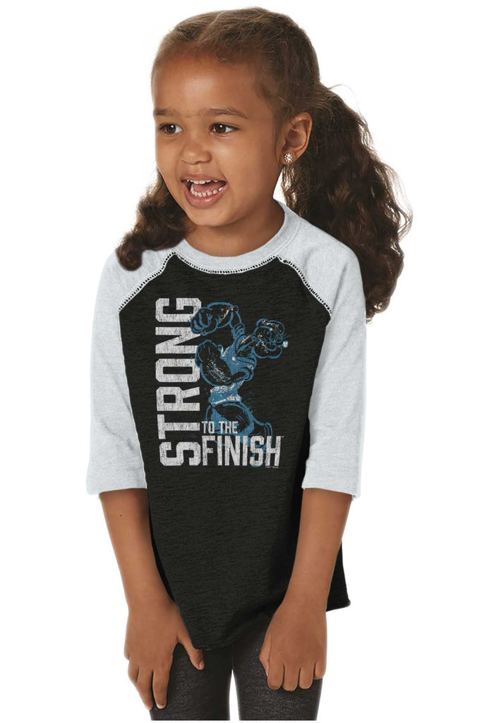 Popeye Muscles Toddler Baseball-Direct To Garment Print-Brisco Baby