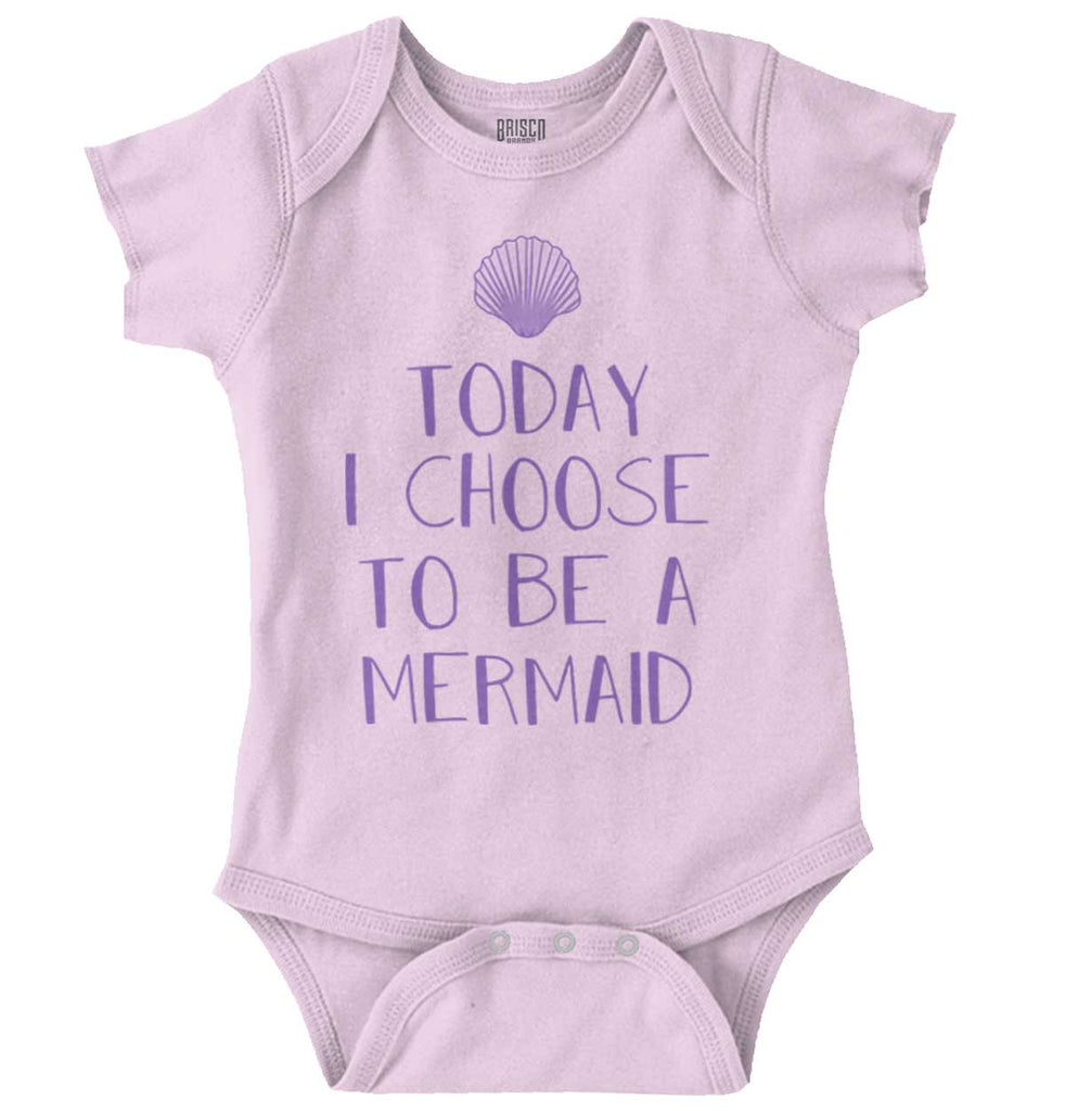 Choose To Be Mermaid Romper Bodysuit-Direct To Garment Print-Brisco Baby