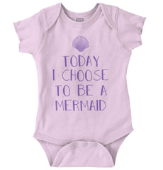 Choose To Be Mermaid Romper Bodysuit-Direct To Garment Print-Brisco Baby