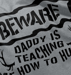 Dad Teaching Me To Hunt Romper Bodysuit-Direct To Garment Print-Brisco Baby