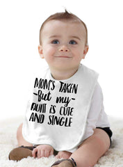 Aunt is Single Infant Baby Bib-Direct To Garment Print-Brisco Baby