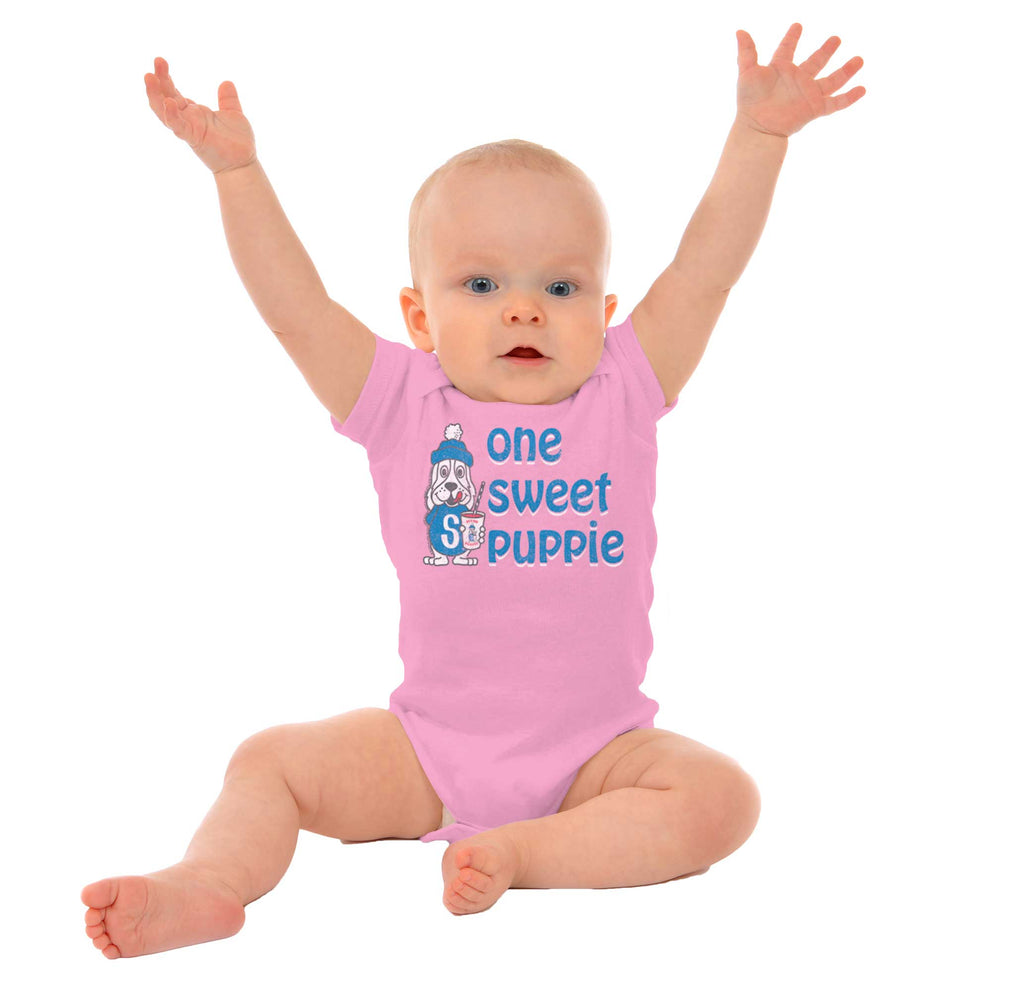 Sweet Puppie Romper Bodysuit-Direct To Garment Print-Brisco Baby