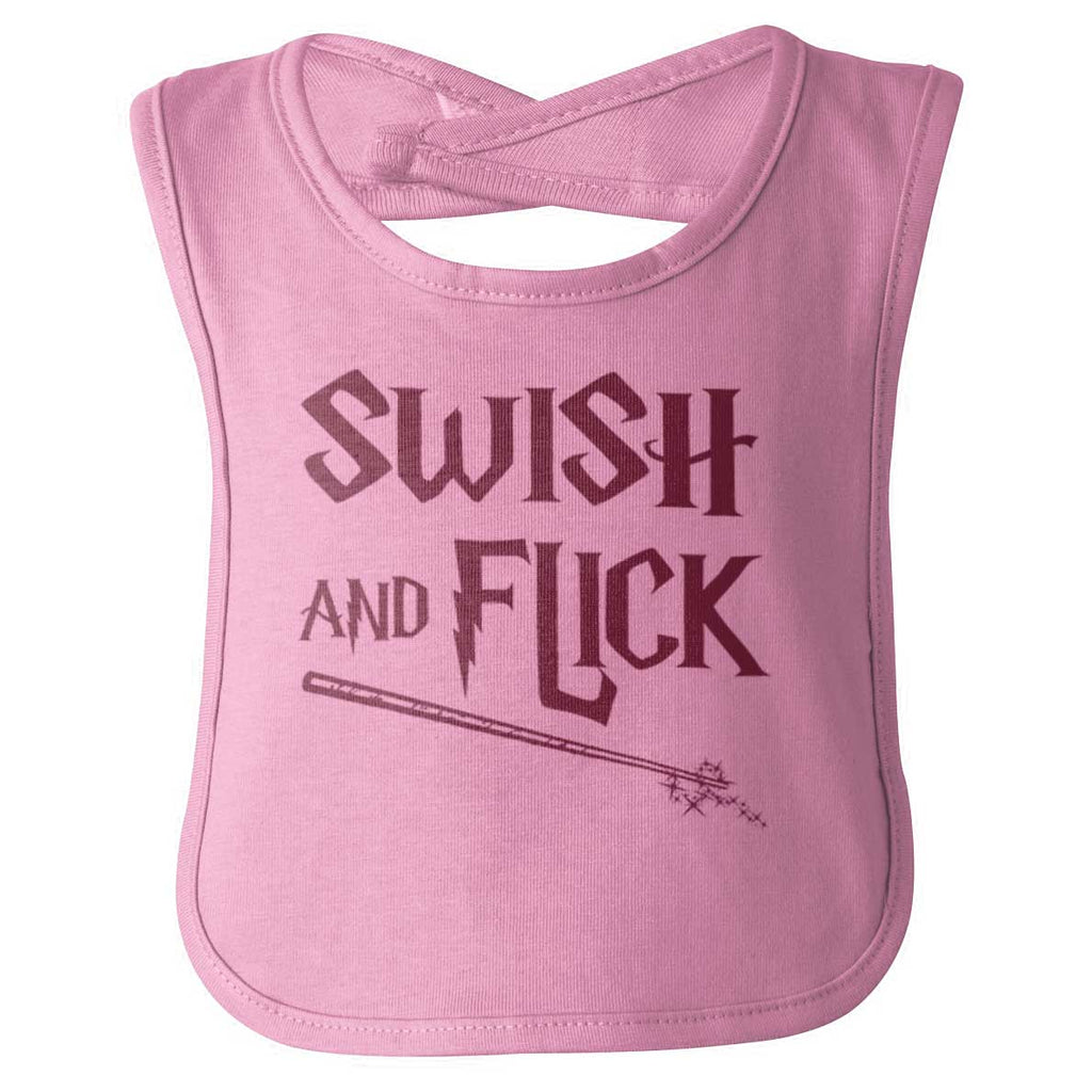 Swish And Flick Infant Baby Bib-Direct To Garment Print-Brisco Baby